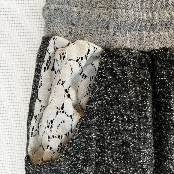 Empyre Y2K Joggers Grey Lounge Pants Sweats Drawstrings Lace Accents Small - Picture 4 of 9